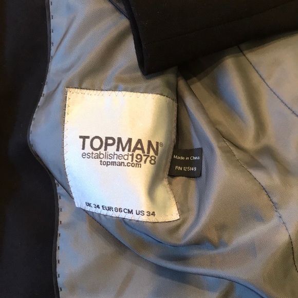 Topman NWOT Slim Fit Black Blazer - Picture 3 of 3